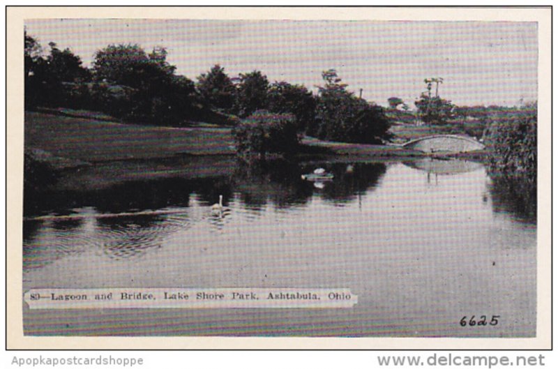 Lagoon and Bridge Lake Shore Park Ashtabula Ohio Dexter Press