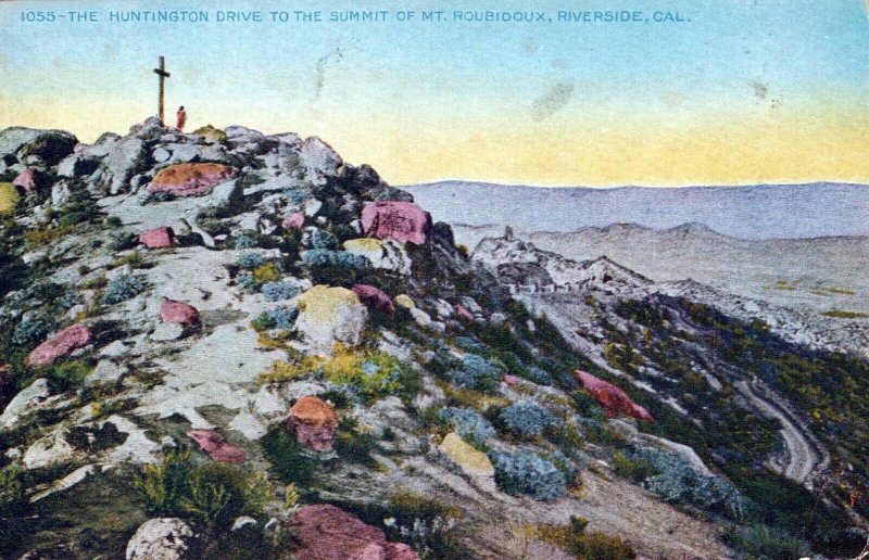 Huntington Drive Summit Mt Roubidoux Riverside CA Vintage Divided Back Post Card