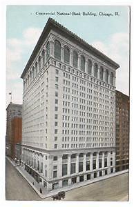 Commercial National Bank Chicago Illinois 1910c postcard