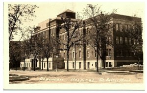 Deaconess Hospital Great Falls Montana MT RPPC Postcard 1933