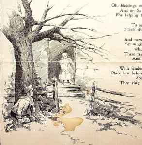 1896 Valentine's Day Poetry Art Victorian Print HT Richards Advertisement