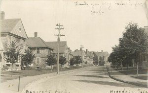 c1907 RPPC Postcard; Bancroft Park Residences, Hopedale MA Worcester County