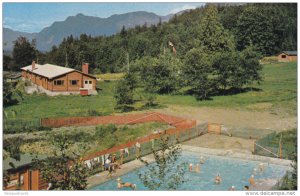 Girl Guides Camp , TSOONA , B.C. , Canada , 50-60s ; Pool & Longhouse #1