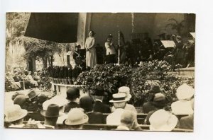 St Petersburg FL Open Air Band Stand Singer RPPC Real Photo Postcard