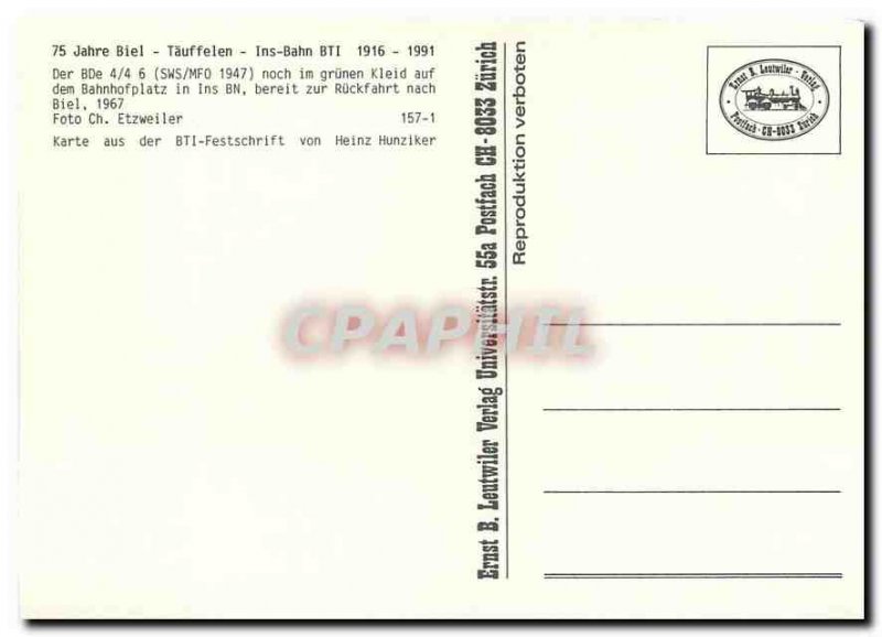 Postcard Old Tauffelen Ins Der Bahn BTI BDe 4 4 ??6