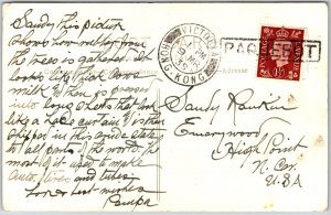 1910's Coolies In Rubber Estate Penang Malaysia Real Photo RPPC Posted Postcard 