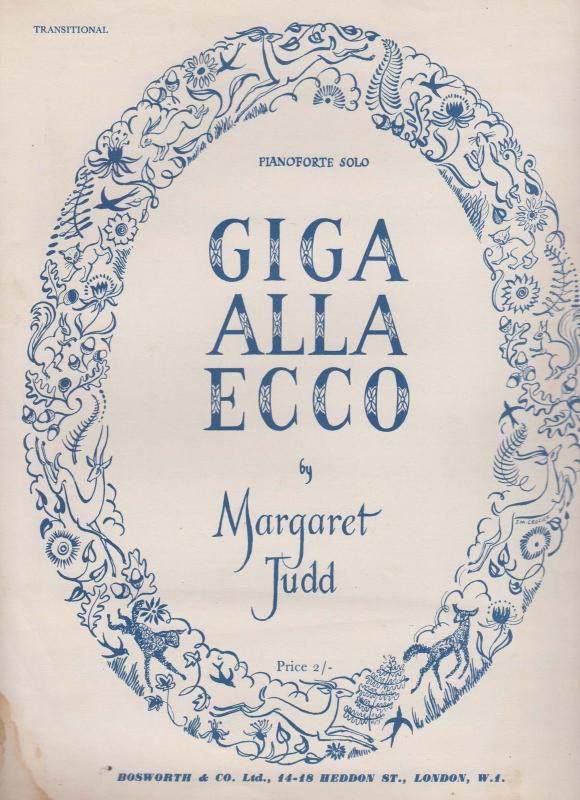 Margaret Judd Giga Alla Ecco Antique Sheet Music