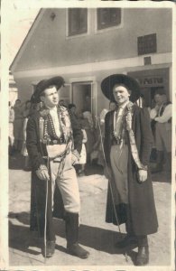 Czech Republic České národní kroje Men in National Costumes Vintage RPPC 07.63