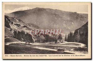 Old Postcard Haute Savoie Col Route des Aravis The laces on Giettaz and Mont ...