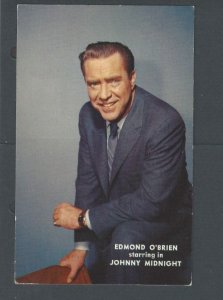 Ca 1960 Post Card Edmond O'Brien Stars In Johnny Midnight