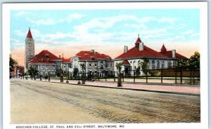 BALTIMORE, Maryland  MD   GOUCHER COLLEGE   St. Paul & 23rd Street  Postcard