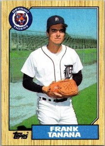 1987 Topps Baseball Card Frank Tanana Detroit Tigers sk13744