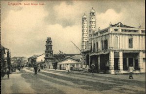 Singapore South Bridge Road c1910 Vintage Postcard