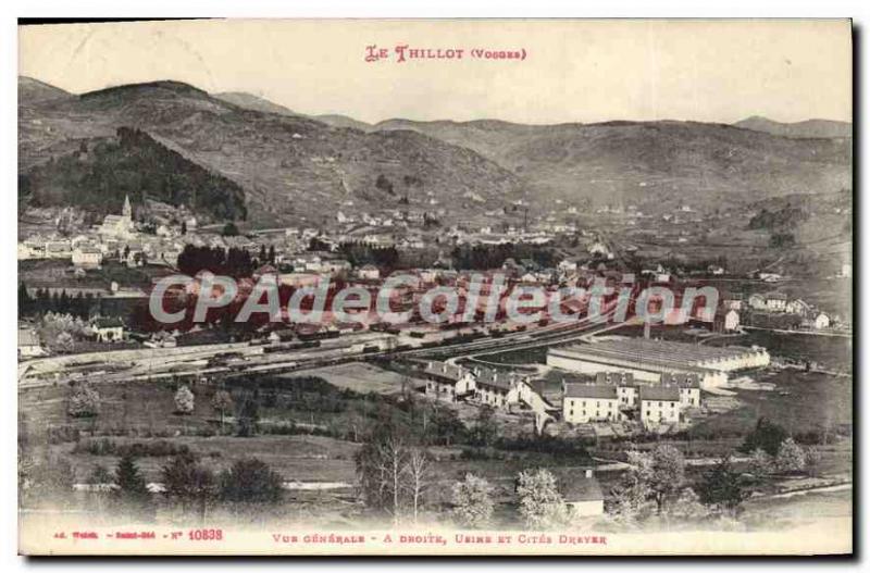 Postcard The Old Thillot Vue Generale factory cits Drever