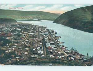 Divided-Back AERIAL VIEW OF TOWN Dawson Yukon Territory YT F9617