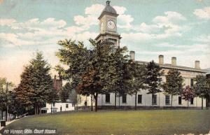 Mt Vernon Ohio Court House Street View Antique Postcard K33661