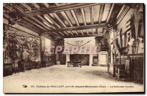 Old Postcard Meillant Chateau near St Amand Montrond Cher the Guard Room