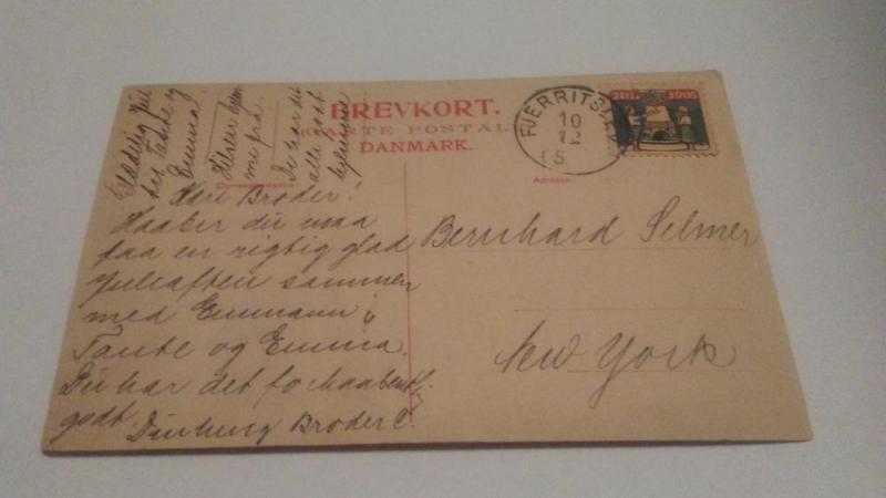 DENMARK,POSTCARD,1905  $15.00 OR BEST OFFER