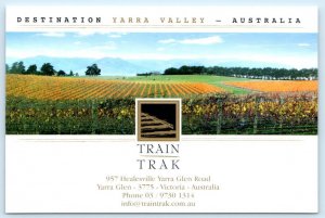 YARRA GLEN, Victoria Australia ~ TRAIN TRAK WINERY Vineyards  4x6 Postcard
