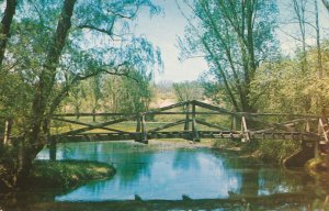 Lisle IL, Illinois - Morton Arboretum - Foot Bridge over the Inlet