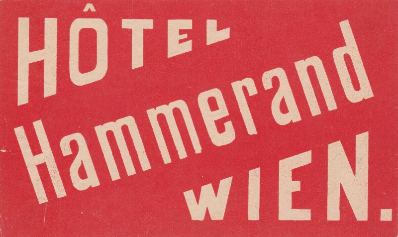 Austria Vienna Hotel Hammerand Vintage Luggage Label lbl0820