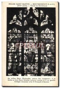 Postcard Ancient Church Saint Martin Montmorency (S & W) (XVI century) Staine...