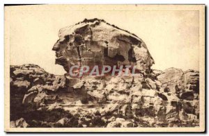 Old Postcard Les Baux Rock Boulder has the & # 39entree Val d & # 39Enfer