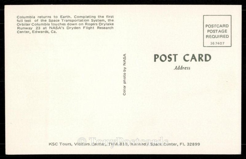 Columbia lands at Rogers Drylake Runway