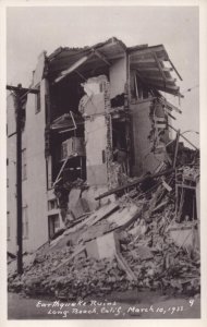 1933 RPPC Real Photo Postcard Long Beach Earthquake