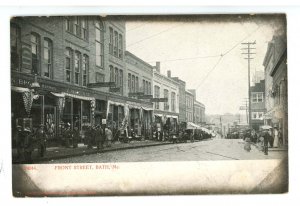 ME - Bath. Front Street ca 1905  (album marks)
