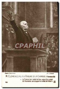 Old Postcard M Clemenceau At the rostrum of the House