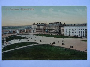 Devon PLYMOUTH HOE The Esplanade c1908 Postcard by Valentine