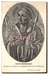 Old Postcard Saint Randoald D & # 39Apres the Stained Glass Chapel of Our Lad...