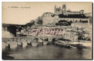 Old Postcard Beziers Vue Generale