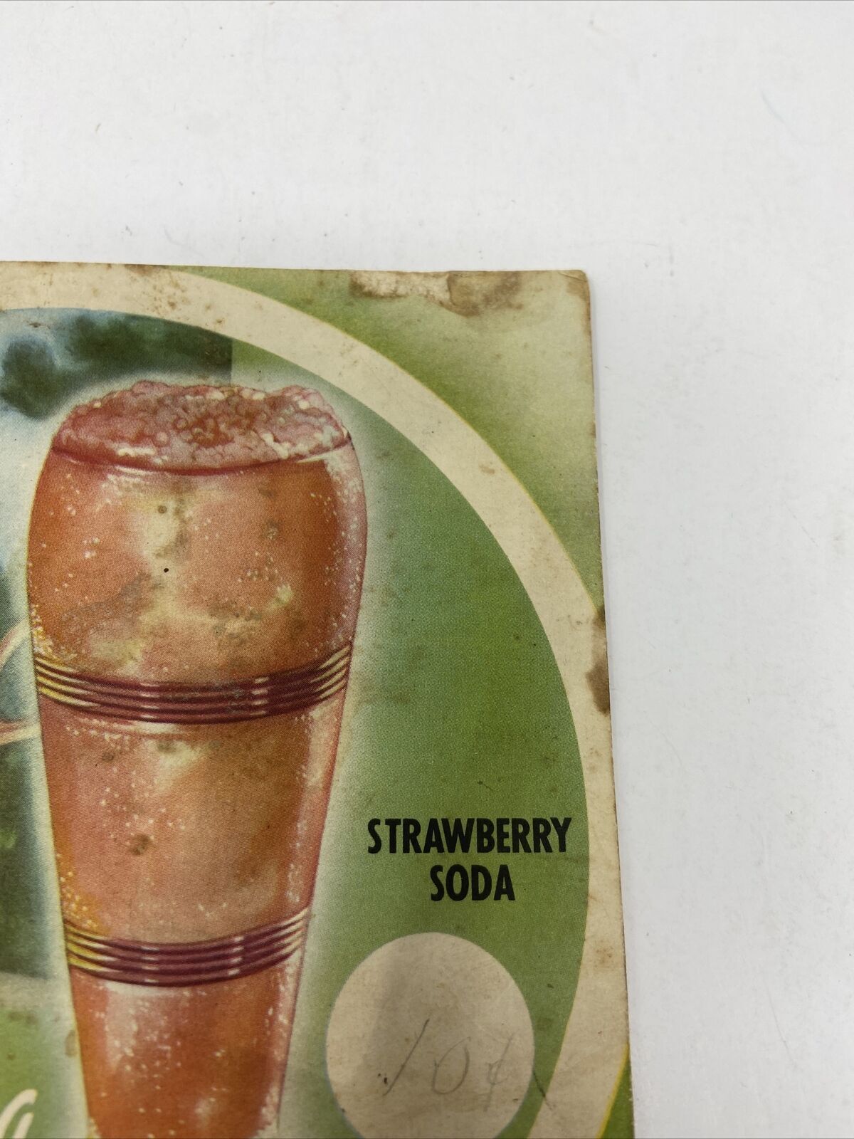 1942 Soda Fountain Counter Handwritten Menu Cleveland Fruit Juice Co