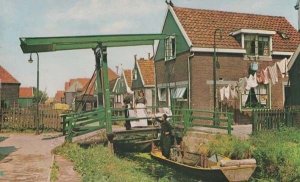 Volendam Laundry Washing Line Vintage Real Photo Postcard
