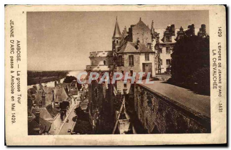 Old Postcard Amboise The big Tour Jeanne D & # 39Arc