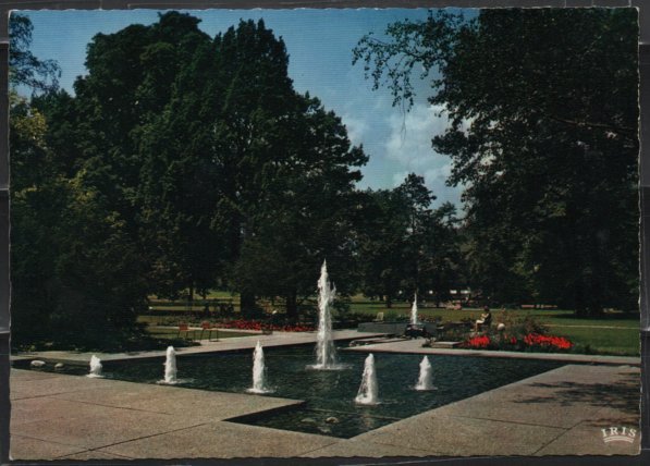 Post Card Stuttgart Germany Quellgarten Water fountains