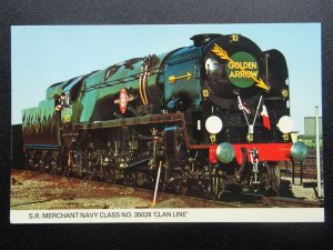 British Railways SR Merchant Navy Class LOCO No.35028 GOLDEN ARROW Old Postcard