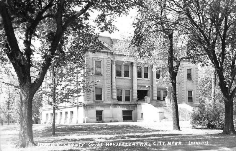 Central City Nebraska Court House Real Photo Antique Postcard K60968