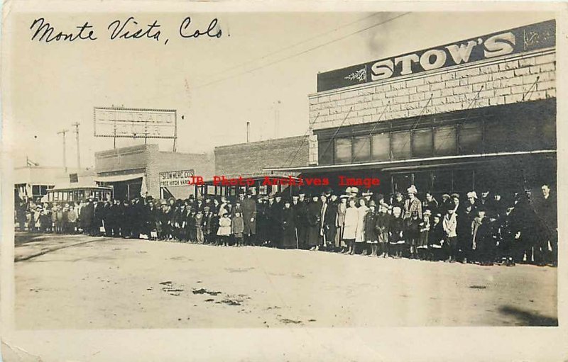 CO, Monte Vista, Colorado, RPPC, Stow's Store, Exterior View, 1911 PM, Photo