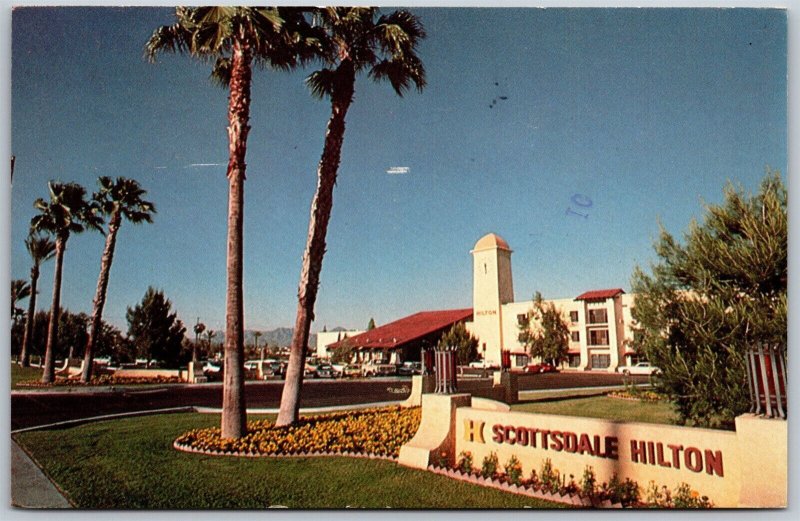 Vtg Arizona AZ Scottsdale Hilton 1980s View Old Chrome Card Postcard