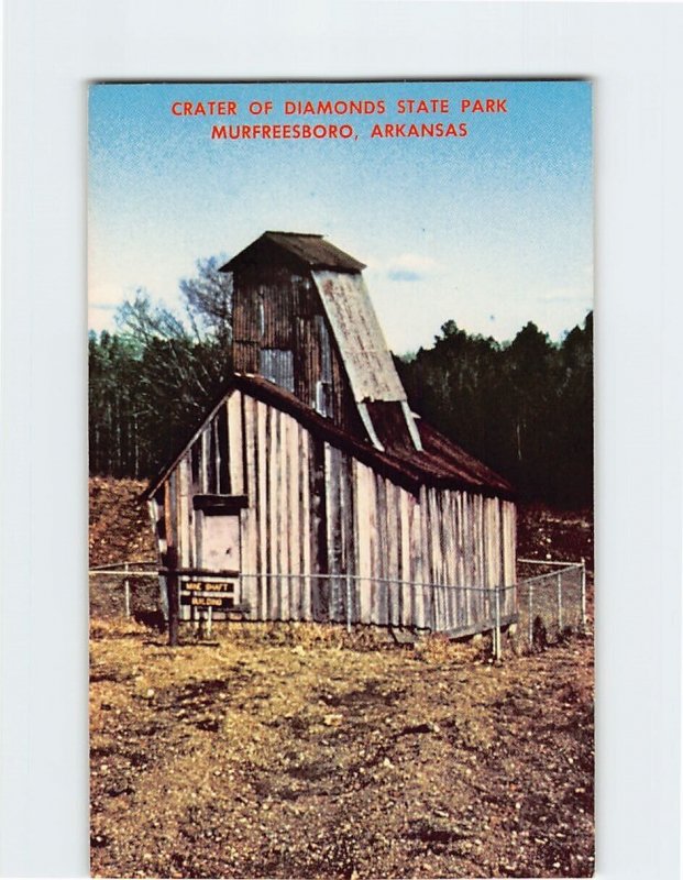 Postcard Old Mine Shaft, Crater Of Diamonds State Park, Murfreesboro, Arkansas