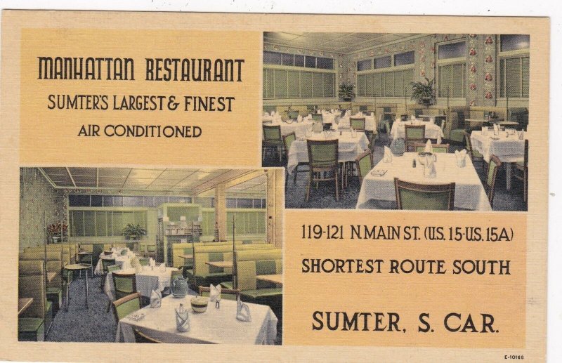 South Carolina Sumter The Manhattan Restaurant Interior sk4336