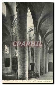 Old Postcard Tournus S and L Saint Philibert Nefs views of the north transept