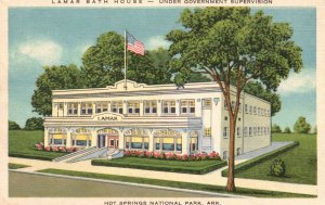 Vintage Postcard 1941 Lamar Bath House Hot Springs National Park Arkansas