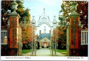 Postcard - Gates at Governor's Palace - Williamsburg, Virginia