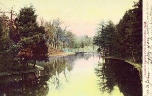 Lake in Forest Park - Springfield, Massachusetts 1907 Postcard