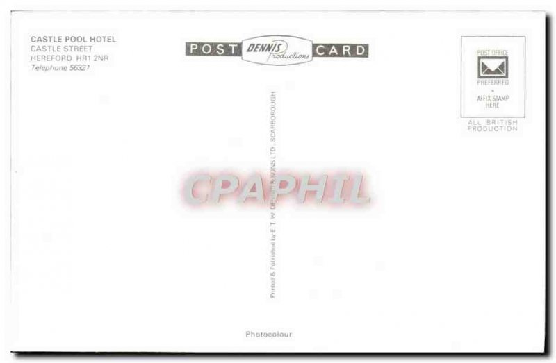 Postcard Modern Castle Pool Hereford