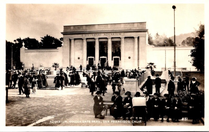 California San Francisco Golden Gate Park Steinhart Aquarium Real Photo